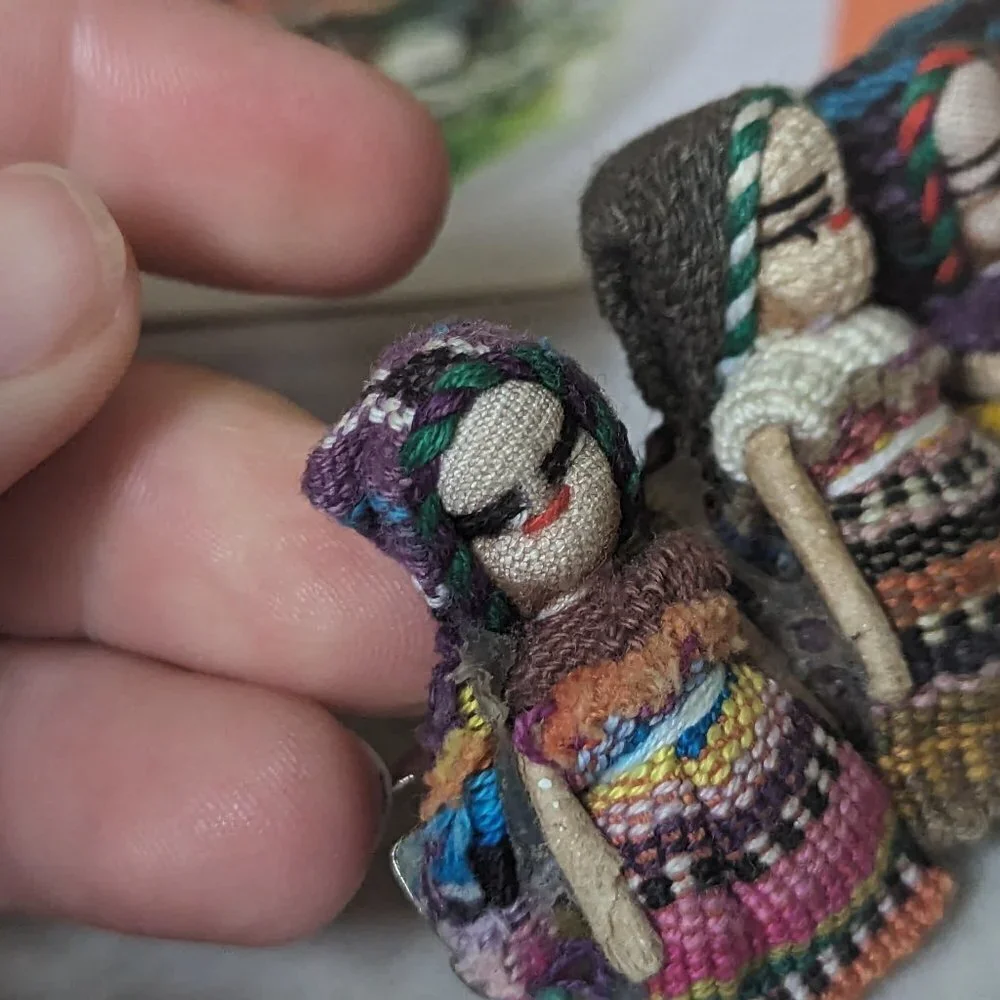 Worry Doll Hair Clip Barrett‎ Guatemalan Boho 4 Girls Indigenous